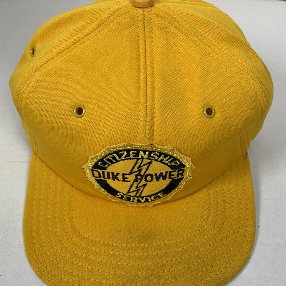 Vintage Duke Power "Citizenship Service" Yellow Snapback Hat - Picture 12 of 13